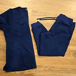 Mandala Scrub Set XL Petite Navy Blue